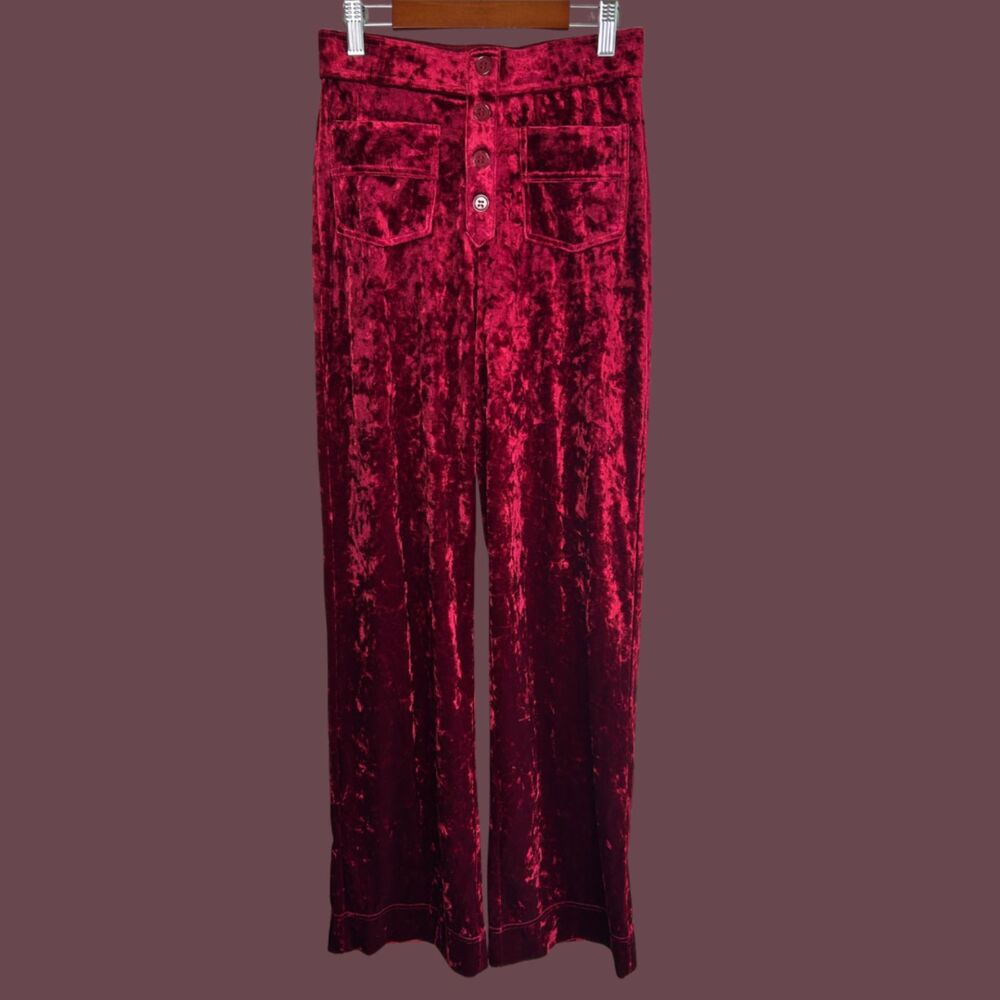 Halara High Waist Wide Leg Velour Pants